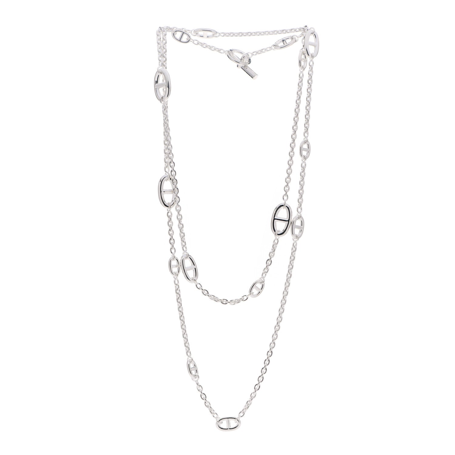 Hermes Sterling Silver Farandole Necklace 120 3 of 5