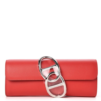Hermes Evercolor Egee Clutch Rouge Tomate 1 of 8