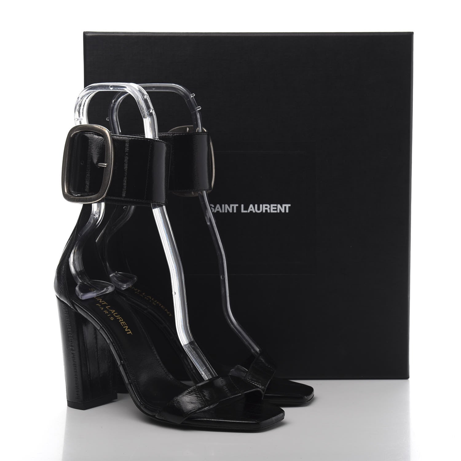 Saint Laurent Anguilla LouLou 105 Buckle Sandals 36 Black 8 of 8