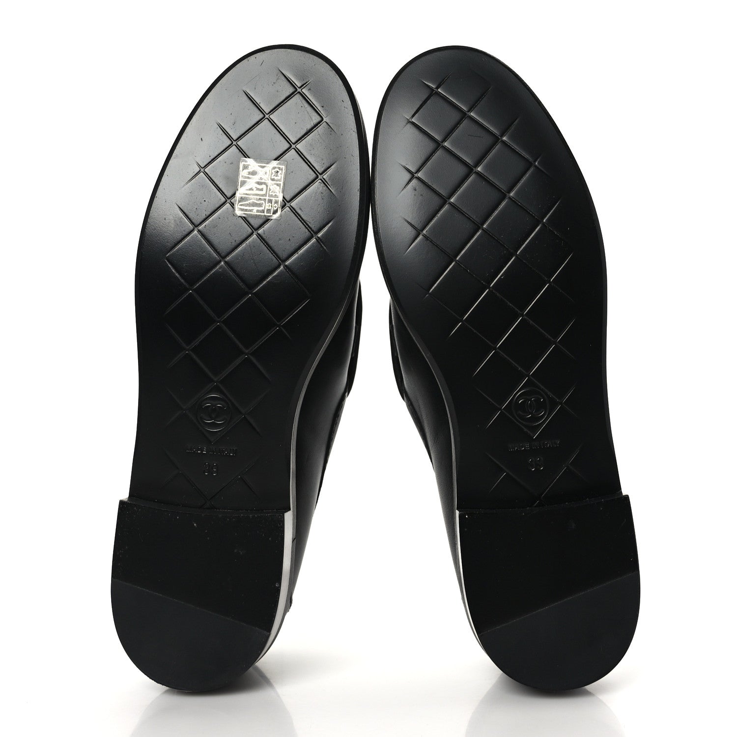 Chanel Lambskin Quilted CC Turnlock Loafers 38 Black 5 of 8