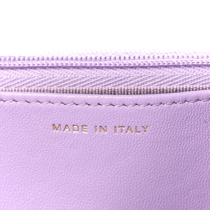 Chanel Caviar Quilted Sweetheart Wallet On Chain WOC Light Purple 7 of 11