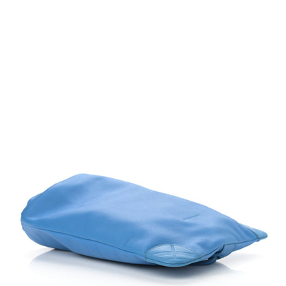 Burberry Pebbled Calfskin Drawstring Little Duffle Blue Azure 5 of 14