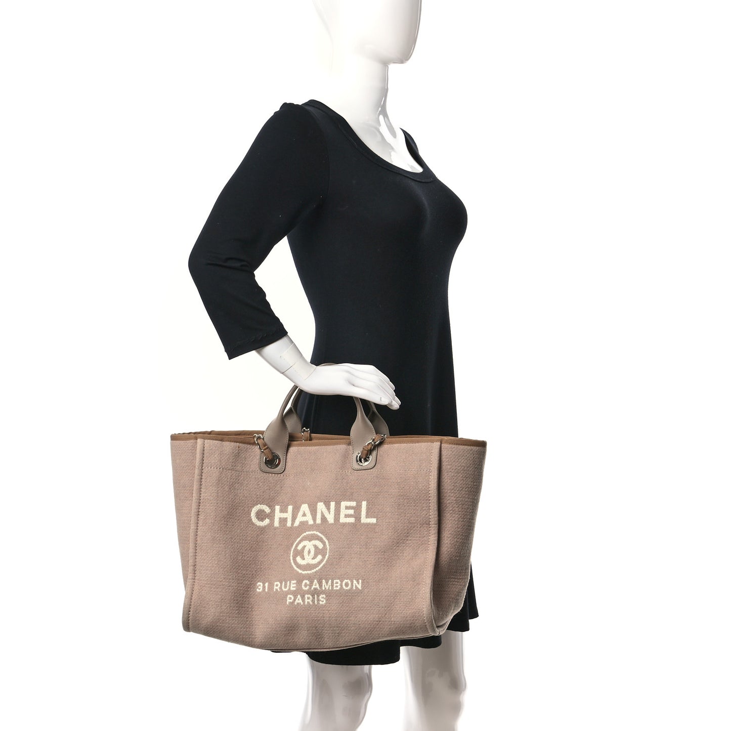 Canvas Medium Deauville Tote Ecru
