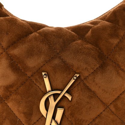 Saint Laurent Suede Quilted Icarino Bag Cognac 7 of 9