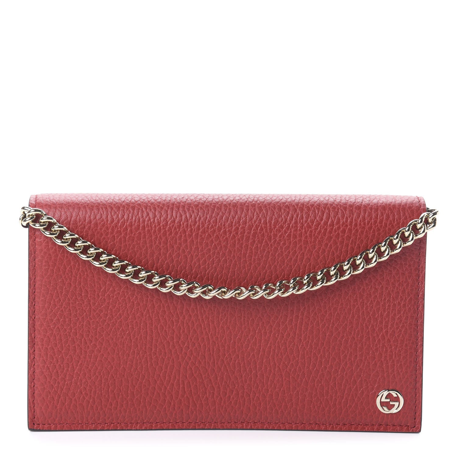 Gucci Dollar Calfskin Medium Betty Chain Wallet Tabasco 1 of 5