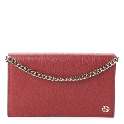 Gucci Dollar Calfskin Medium Betty Chain Wallet Tabasco 1 of 5