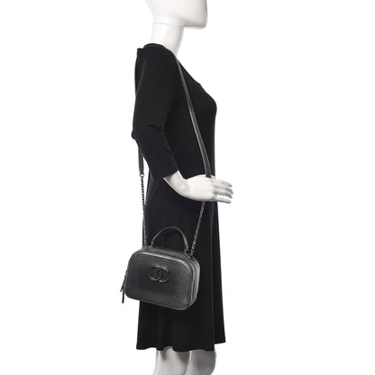 Chanel Metallic Caviar Small Coco Curve Vanity Bag Black Ruthenium 2 of 10