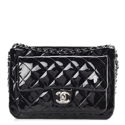 Chanel Patent Calfskin Quilted Daily Zip Crossbody Bag Black 1 of 10