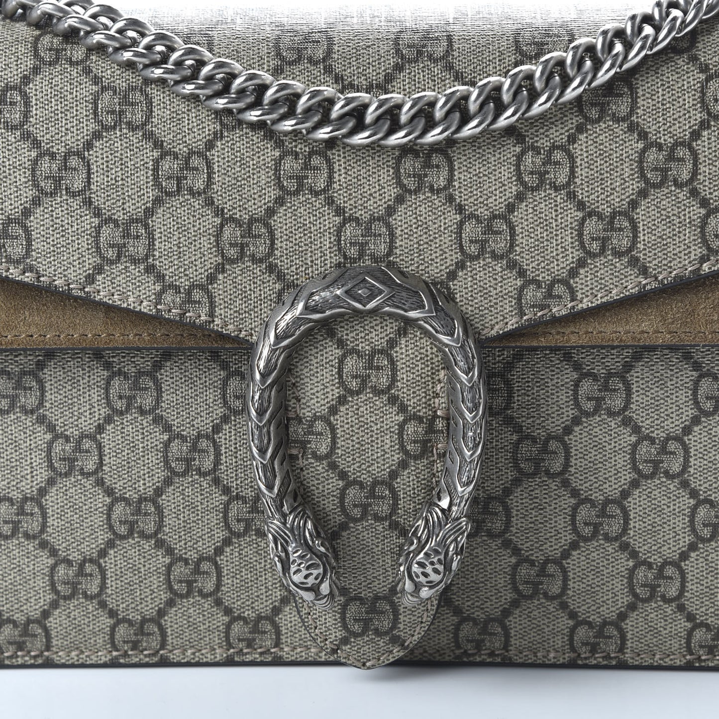 GG Supreme Monogram Small Dionysus Shoulder Bag Taupe