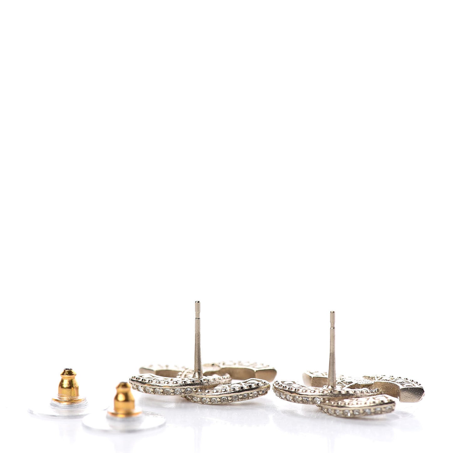 Crystal CC Earrings Gold