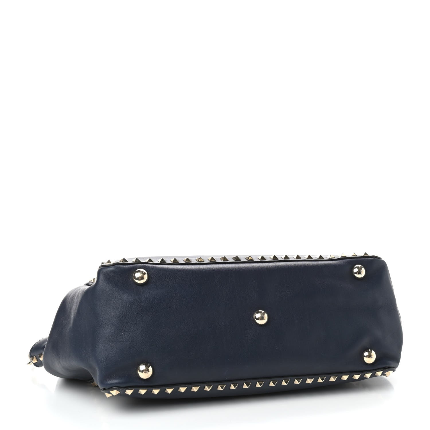 Valentino Garavani Vitello Medium Rockstud Tote Marine 4 of 8