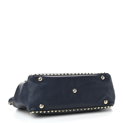 Valentino Garavani Vitello Medium Rockstud Tote Marine 4 of 8
