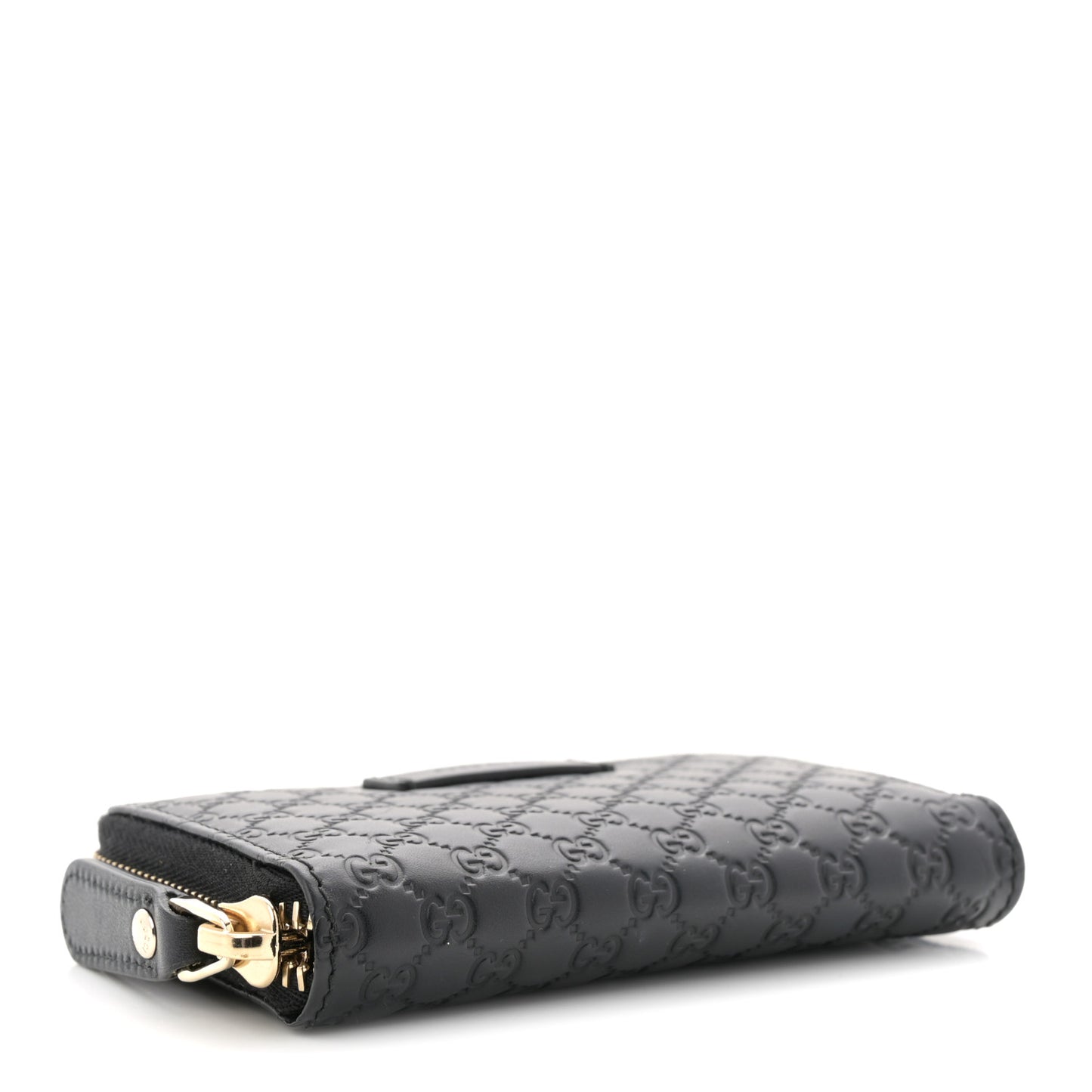 Microguccissima Zip Around Card Case Black