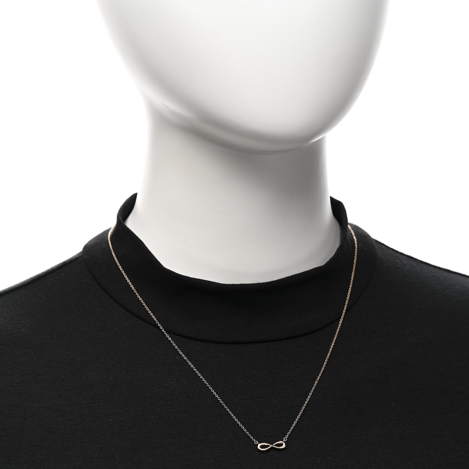 Tiffany 18K Rose Gold Infinity Pendant Necklace 2 of 5