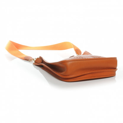 Hermes Taurillon Clemence Evelyne II PM Potiron Orange 4 of 7