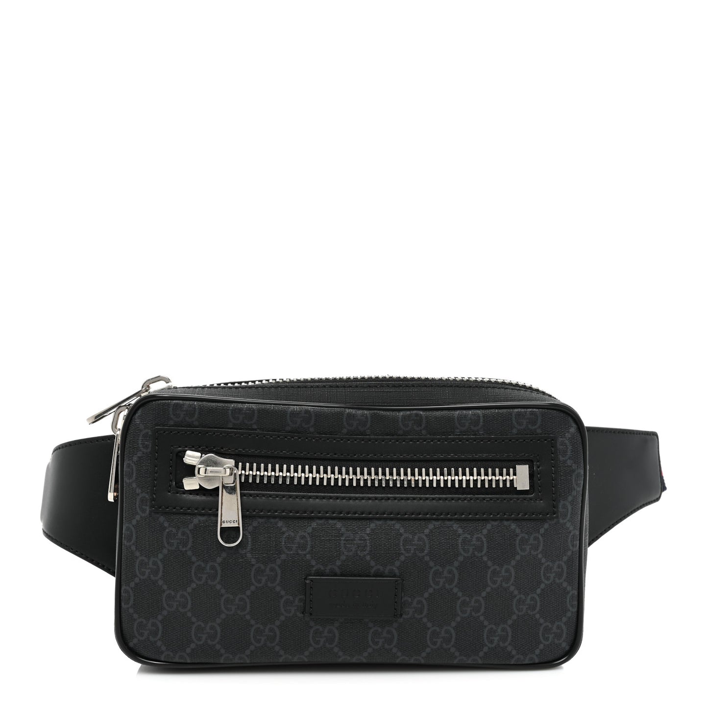 Soft GG Supreme Monogram Web Belt Bag Black Grey