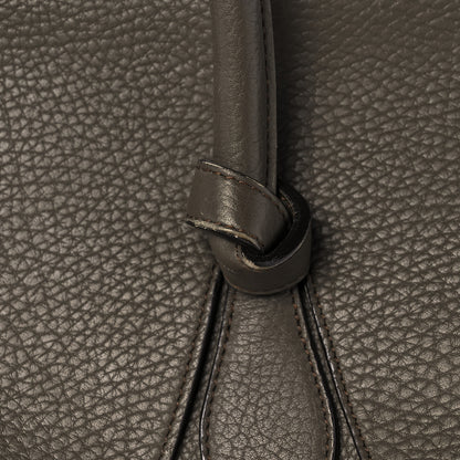 Celine Crisped Calfskin Small Tie Knot Tote Dark Khaki 36 of 39
