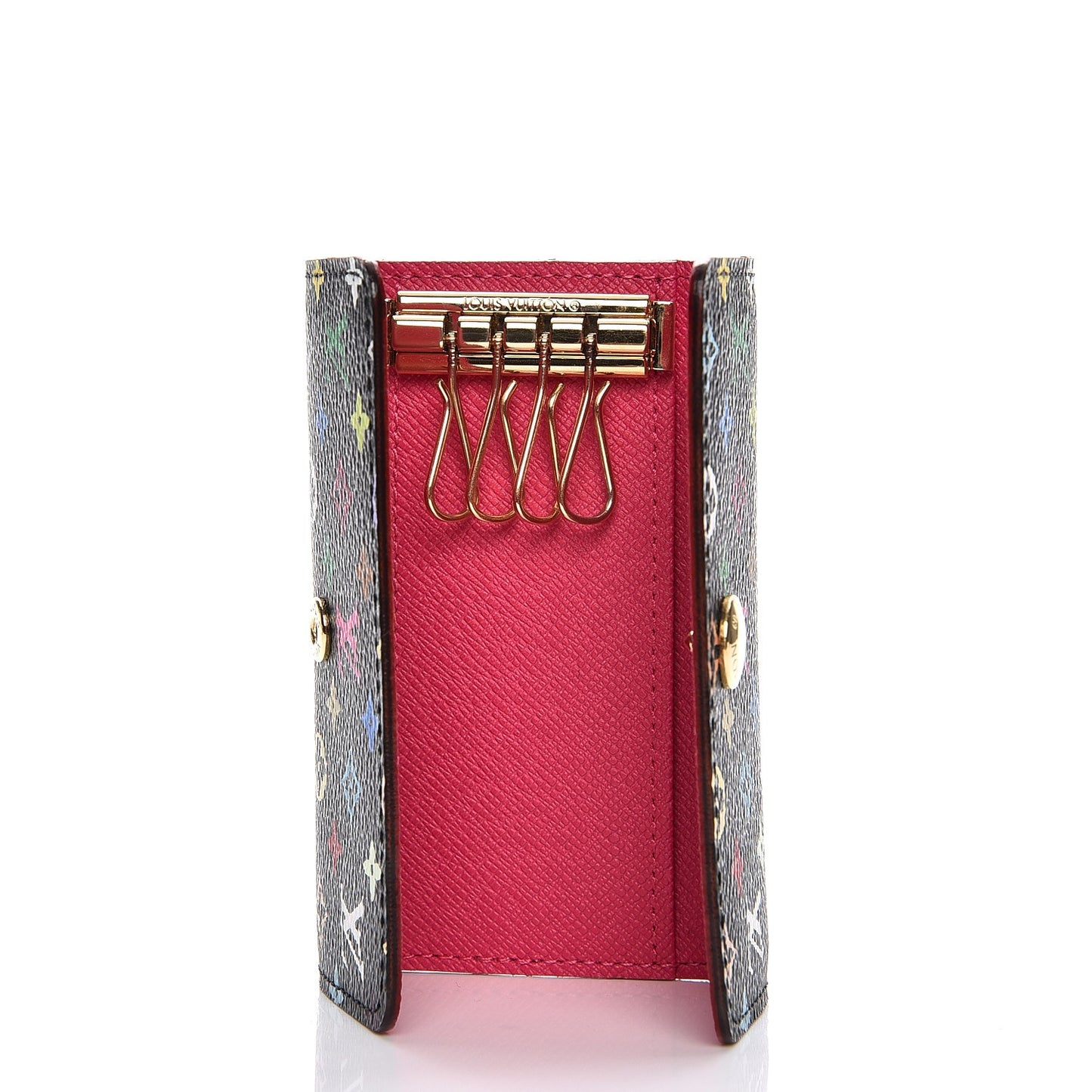 Monogram Multicolor Multicles 4 Key Holder Black Grenade