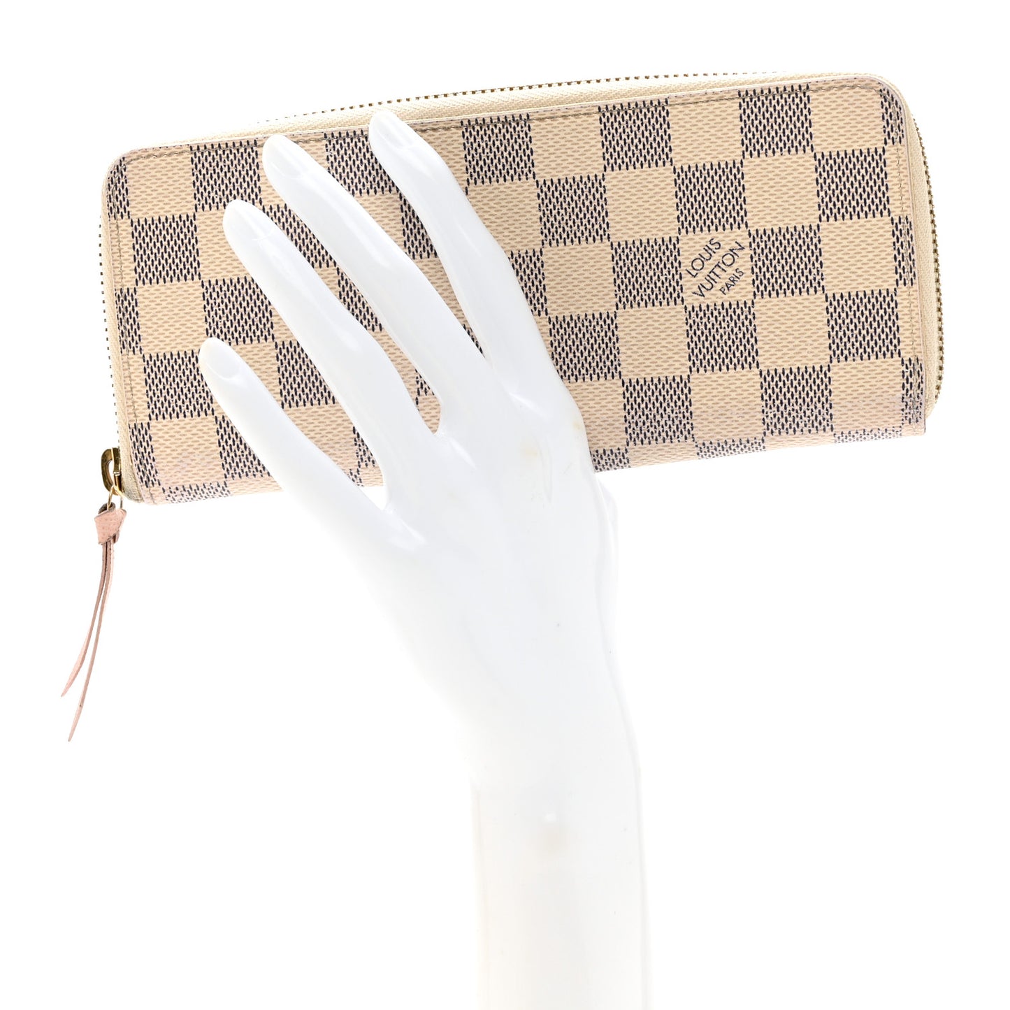 Damier Azur Clemence Wallet Rose Ballerine