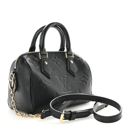 Louis Vuitton Empreinte Monogram Giant Speedy Bandouliere 20 Black 3 of 9