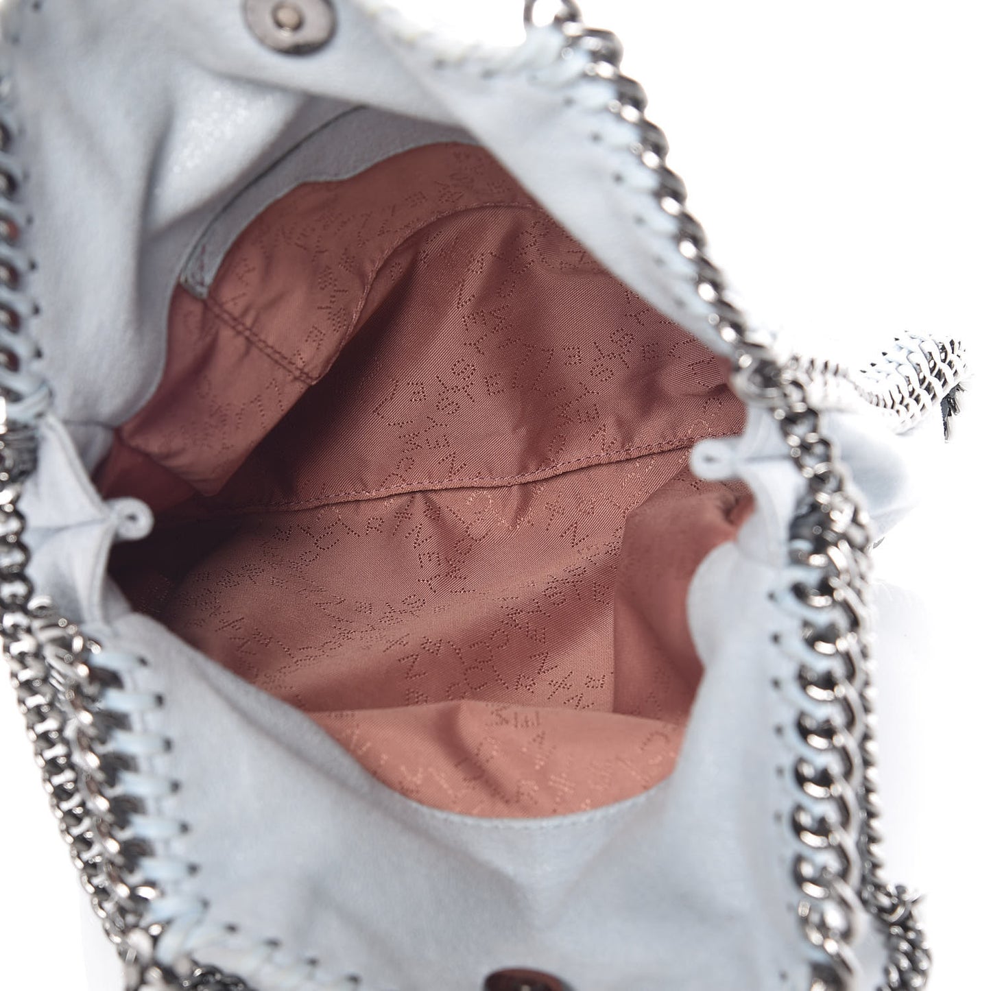 Shaggy Deer Mini Falabella Fold Over Tote Light Blue