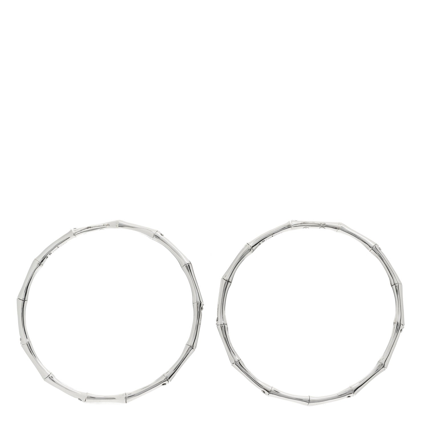 John Hardy Sterling Silver 57mm Bamboo Hoop Earrings 3 of 5