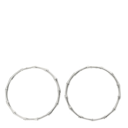 John Hardy Sterling Silver 57mm Bamboo Hoop Earrings 3 of 5