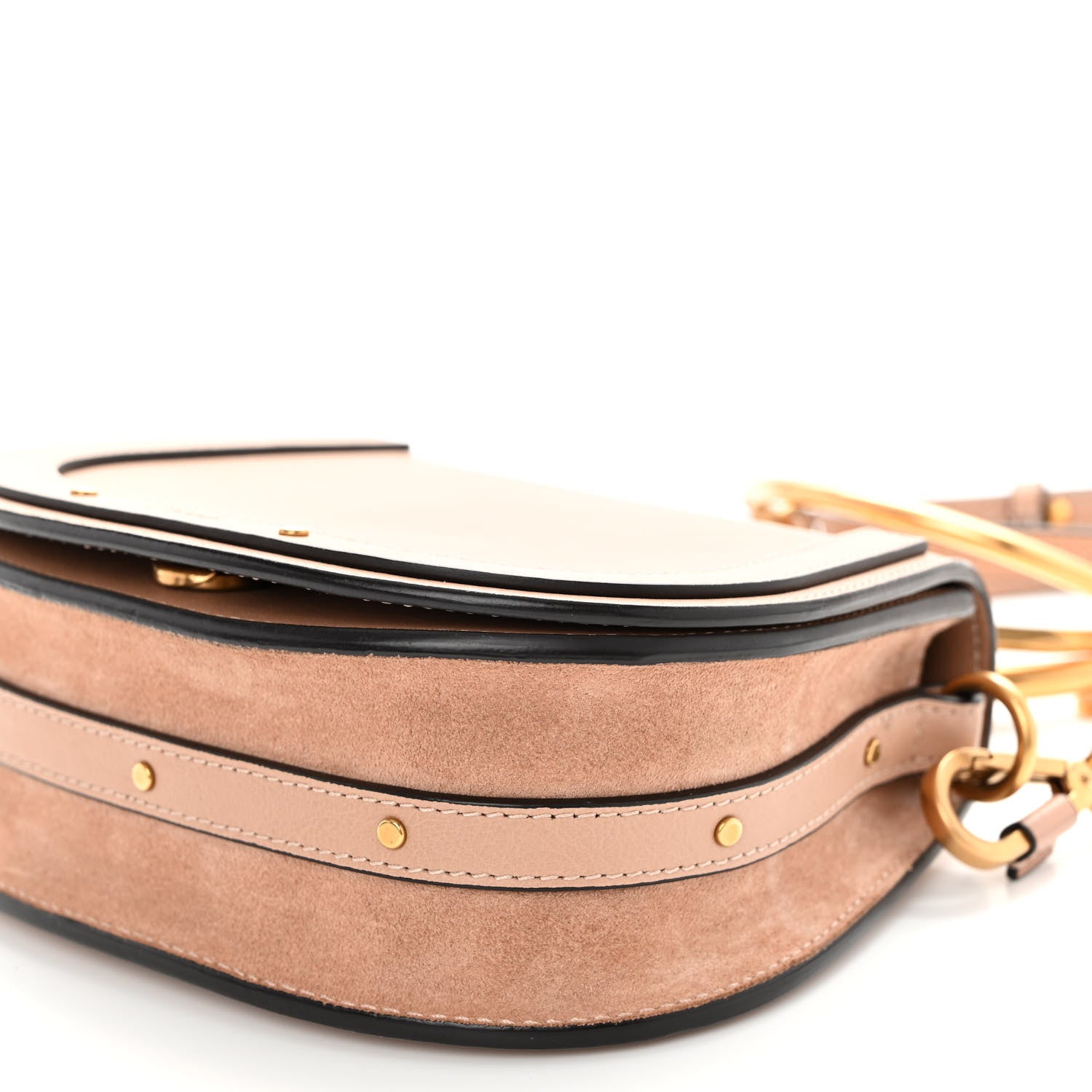 Chloe Calfskin Suede Small Nile Bracelet Bag Biscotti Beige 9 of 9