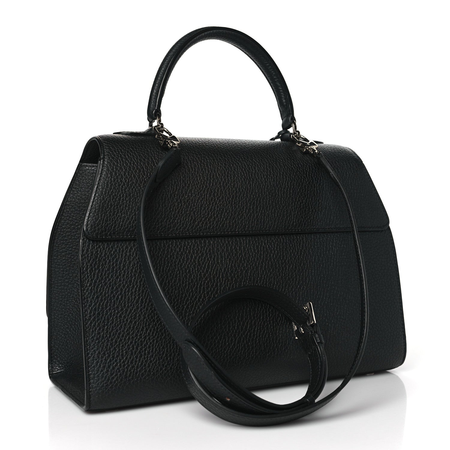 Moynat Taurillon Blush Rejane PM Black 3 of 10