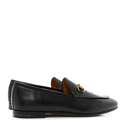 Gucci Calfskin Womens Jordaan Loafers 37.5 Black 4 of 11