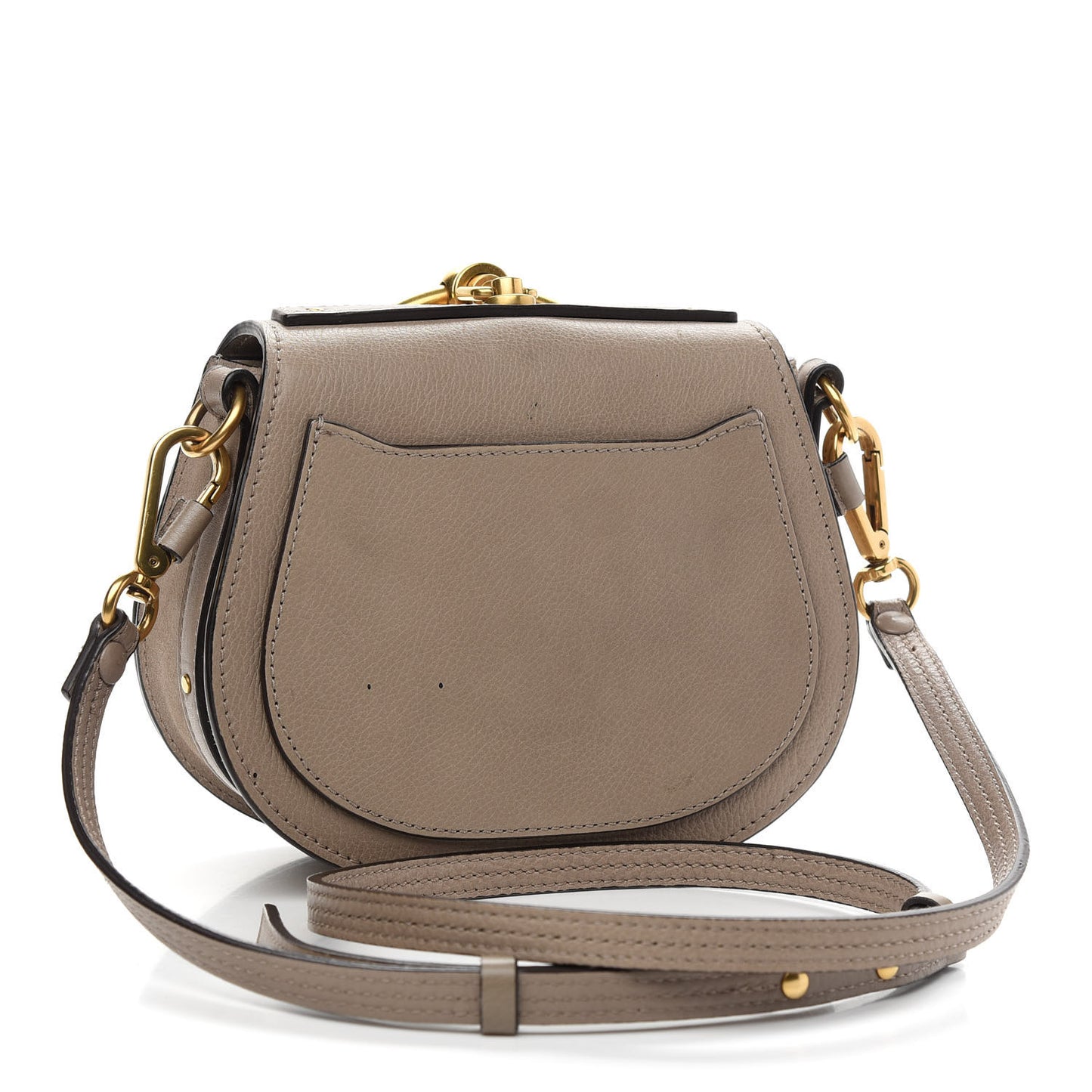 Calfskin Suede Small Nile Bracelet Bag Motty Grey