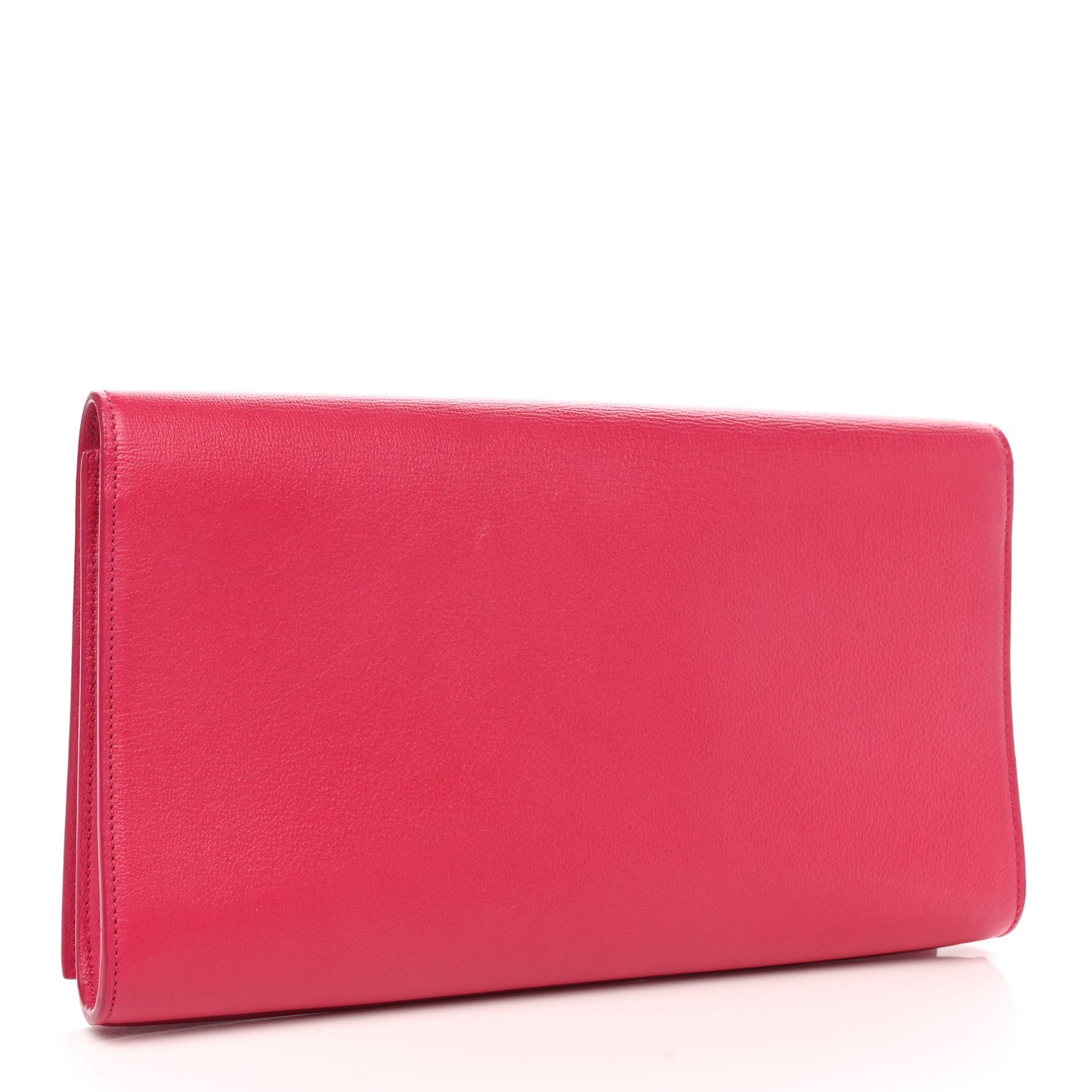 Calfskin Monogram Large Belle De Jour Clutch Lipstick Fuchsia