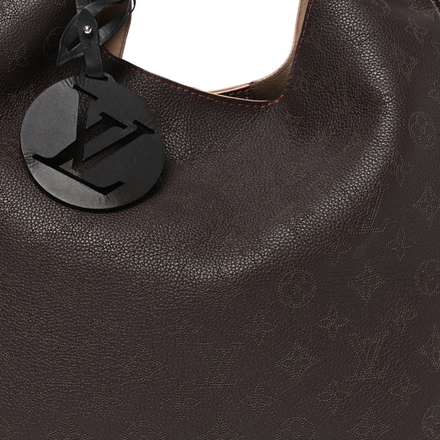 Louis Vuitton Mahina Carmel Hobo Chocolate 7 of 9