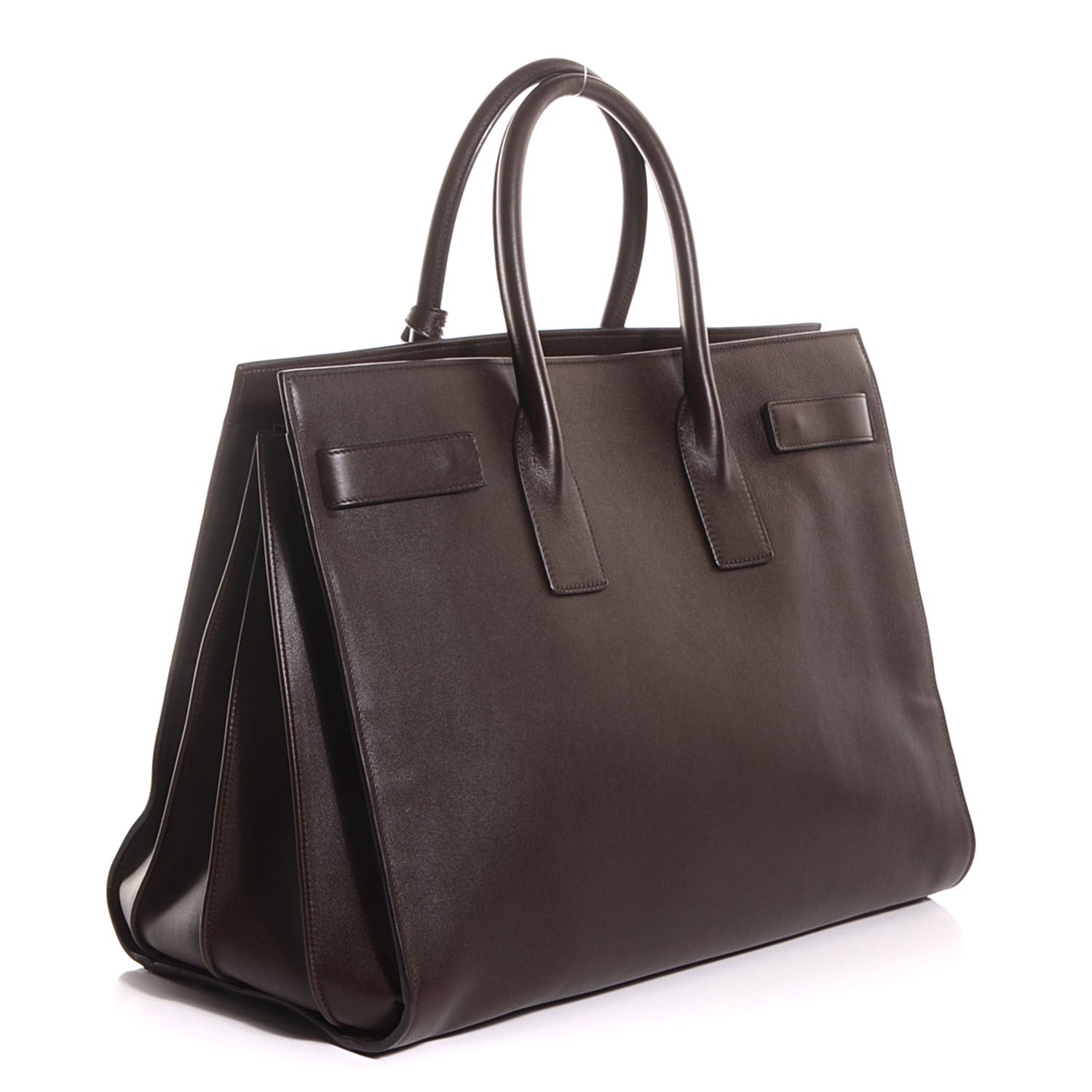 Saint Laurent Calfskin Large Sac de Jour Carryall Dark Brown 3 of 10