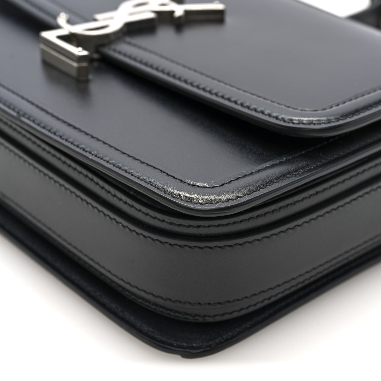 Box Calfskin Monogram Medium Solferino Satchel Black