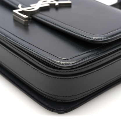 Saint Laurent Box Calfskin Monogram Medium Solferino Satchel Black 9 of 9