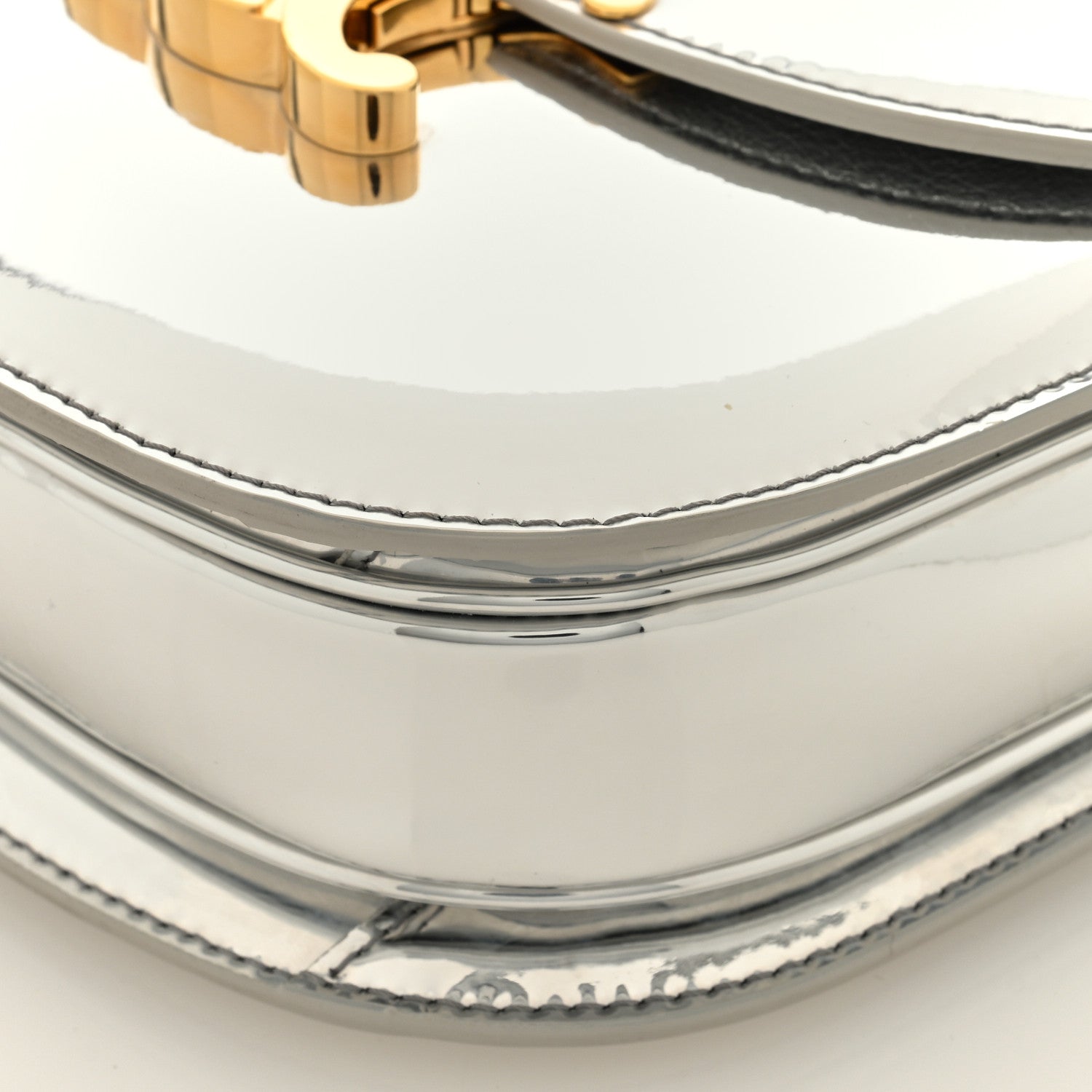 Celine Mirror Calfskin Teen Besace Chain Triomphe Silver 9 of 9