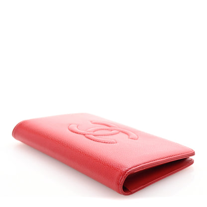 Chanel Caviar Timeless CC Yen Wallet Red 4 of 9