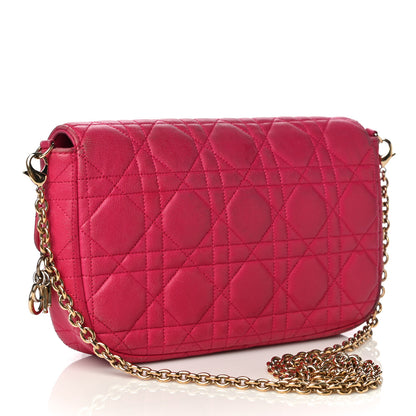 Christian Dior Lambskin Cannage Miss Dior Promenade Pouch Fuchsia 2 of 30