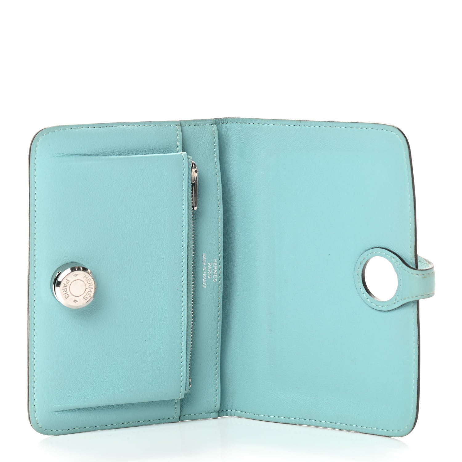Hermes Swift Dogon Compact Wallet Bleu Atoll 4 of 8