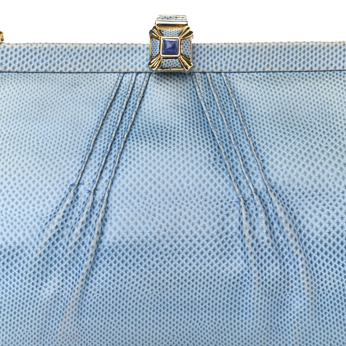 Lizard Crystal Evening Clutch Light Blue