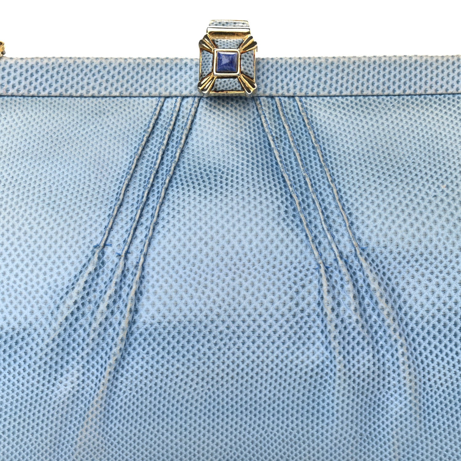 Judith Leiber Lizard Crystal Evening Clutch Light Blue 6 of 15