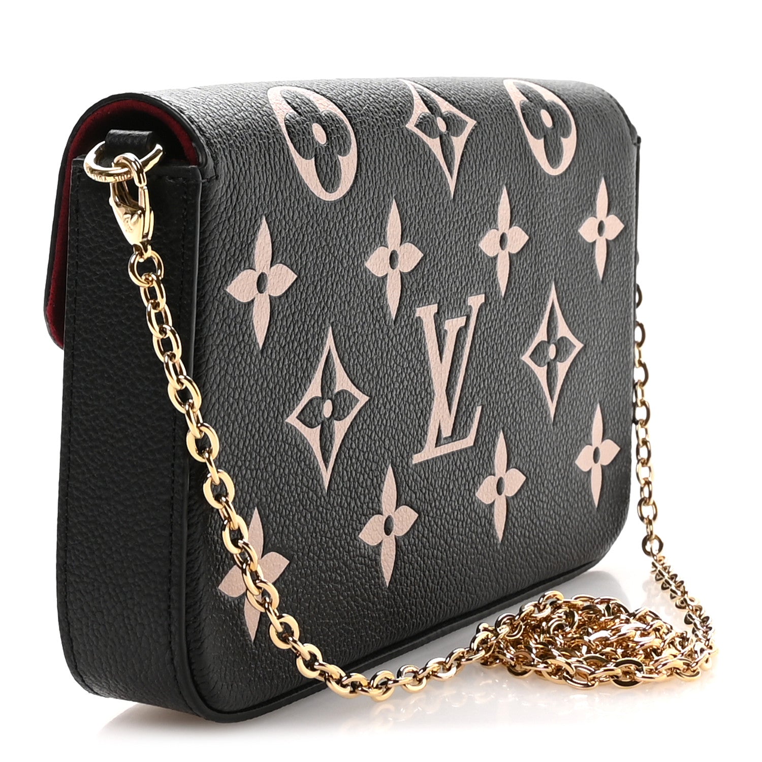 Louis Vuitton Empreinte Monogram Giant Felicie Pochette Black Beige 4 of 12