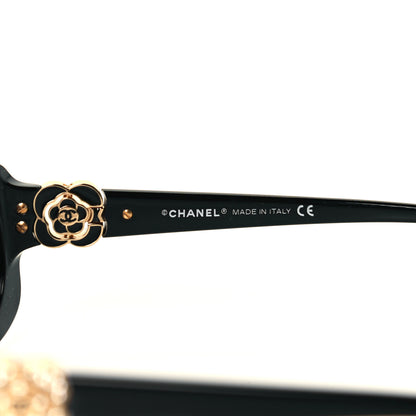 Chanel Crystal Camellia CC Sunglasses 5127-B Black 5 of 7