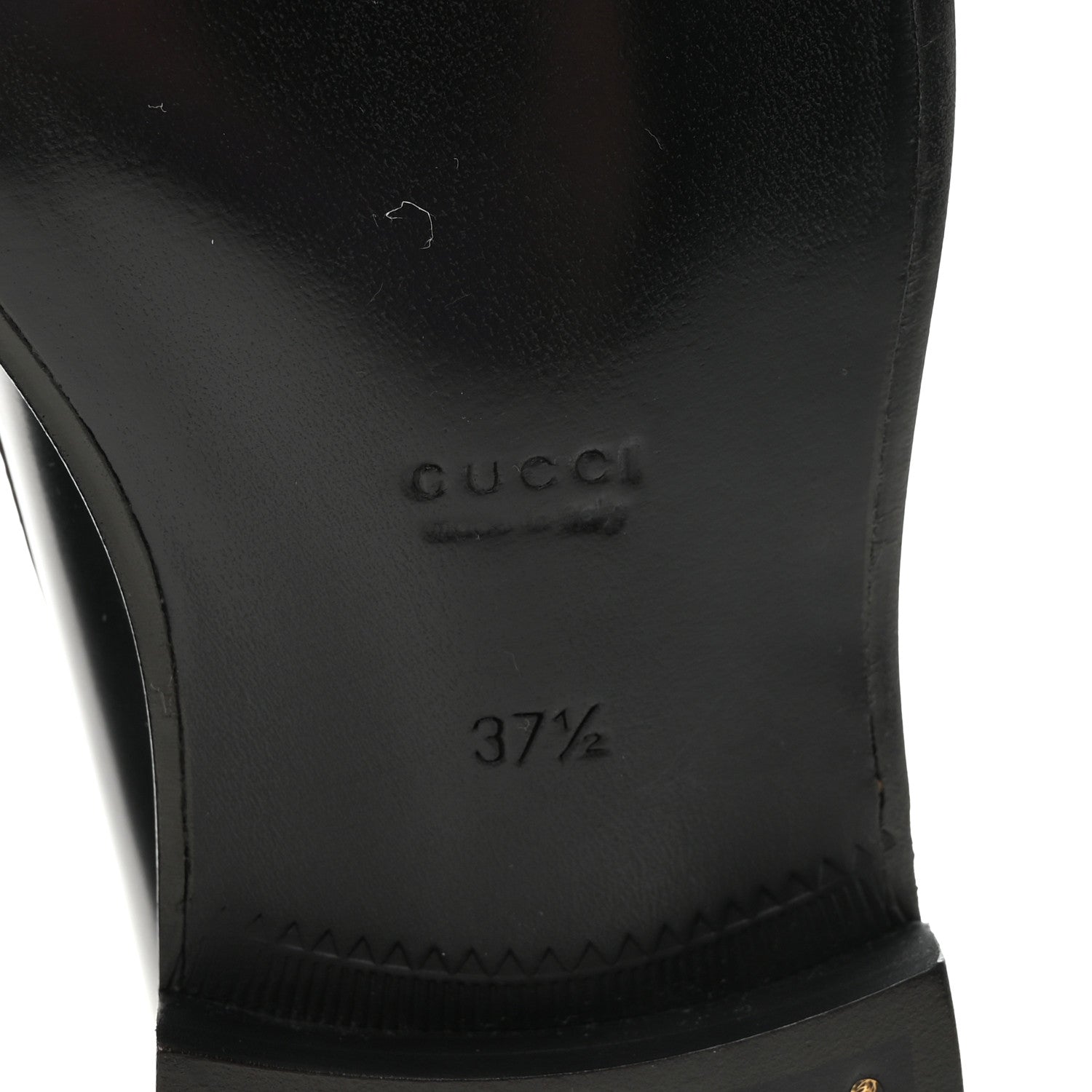 Gucci Calfskin Millennial Ribot Womens GG Loafers 37.5 Black 7 of 10