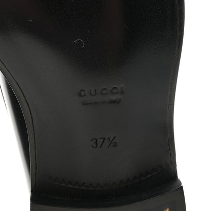 Gucci Calfskin Millennial Ribot Womens GG Loafers 37.5 Black 7 of 10