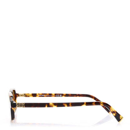 Miu Miu Acetate Rectangle Regard Sunglasses SMU11Z Camel Beige 3 of 8