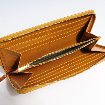 Celine Lambskin Large Zip Around Multifunction Wallet Amber Ocean Blue 5 of 9