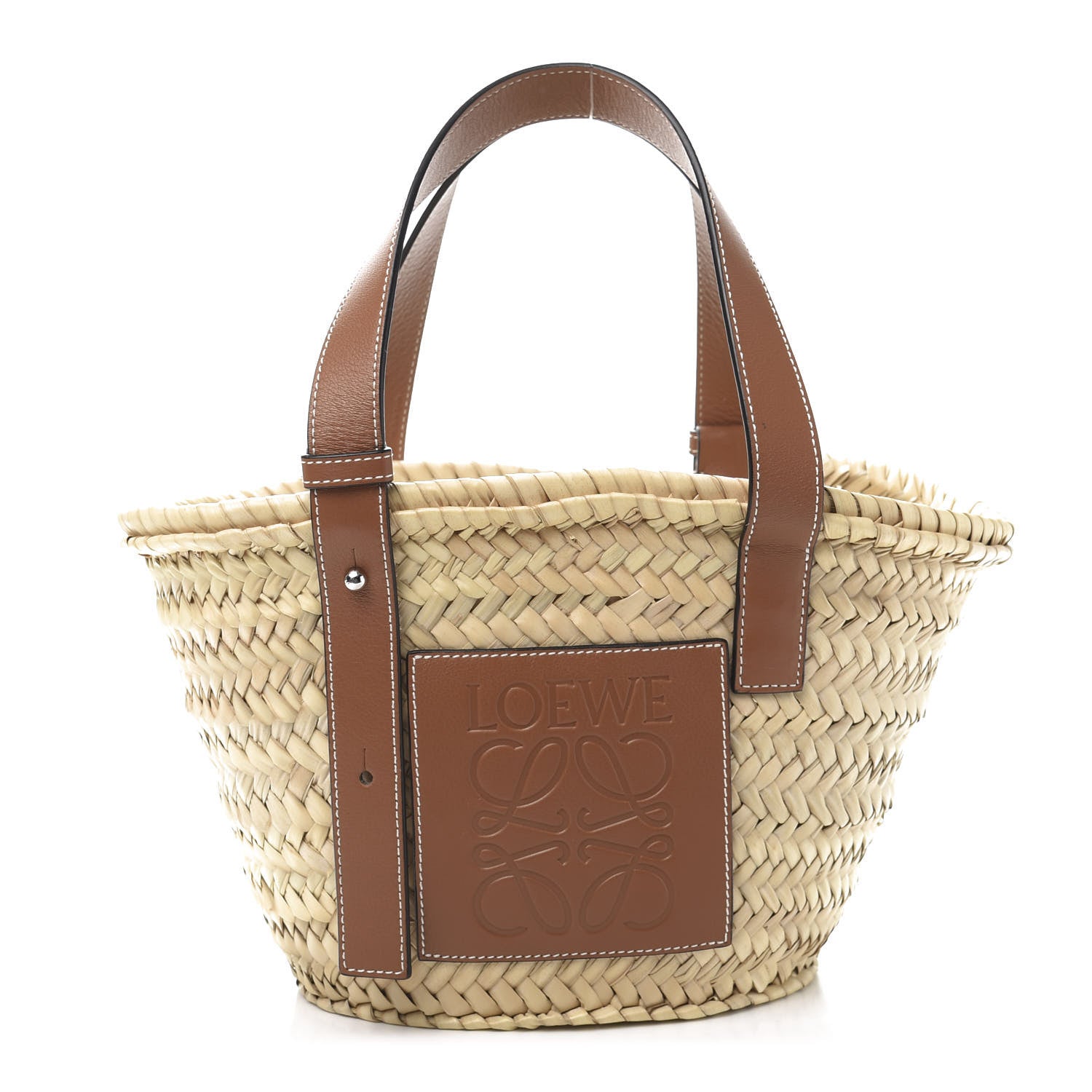 Loewe Raffia Small Basket Tote Bag Natural Tan 1 of 9