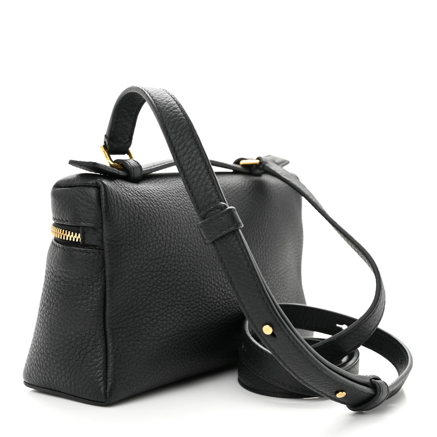 Loro Piana Grained Calfskin L19 Extra Pocket Pouch Black 3 of 9